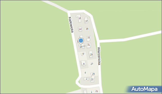 Bugaj, Karłowicka, 10, mapa Bugaj