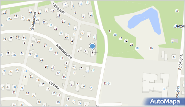 Bugaj, Kasztanowa, 2, mapa Bugaj