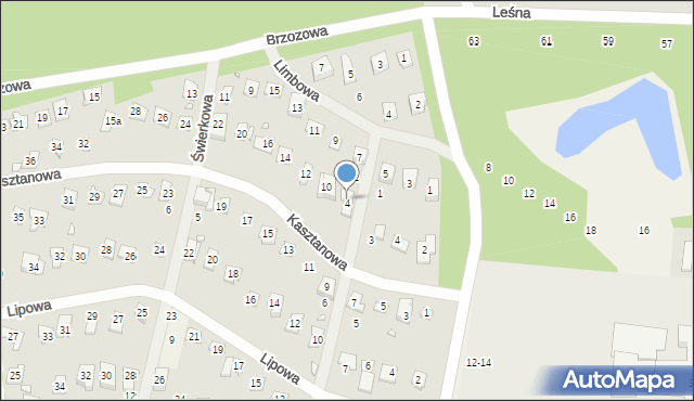 Bugaj, Kasztanowa, 8, mapa Bugaj