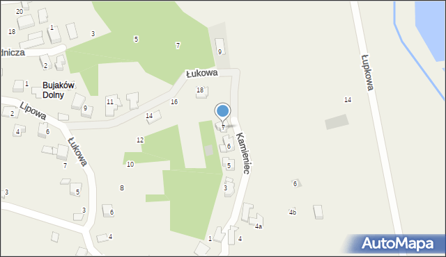 Bujaków, Kamieniec, 7, mapa Bujaków