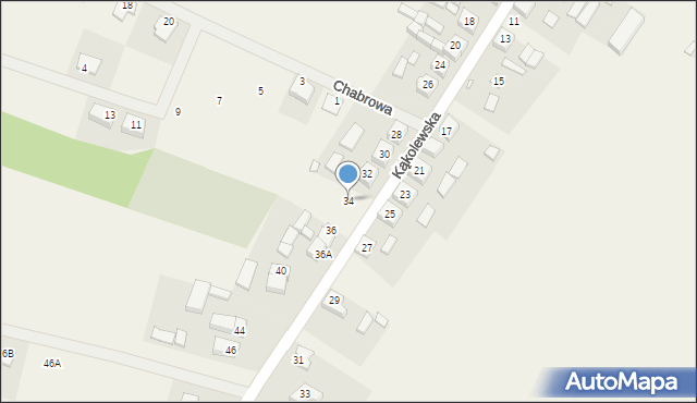 Bukowiec, Kąkolewska, 34, mapa Bukowiec