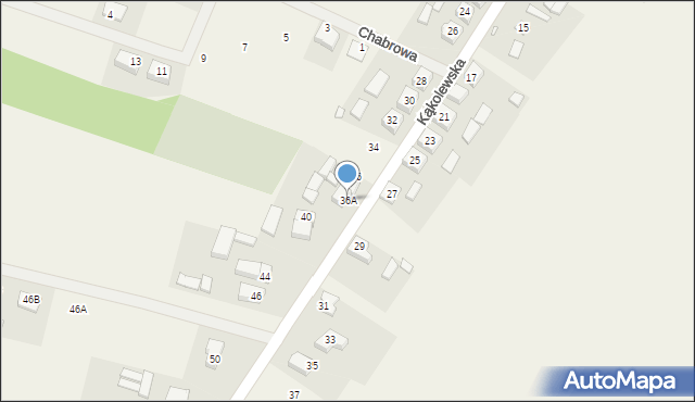 Bukowiec, Kąkolewska, 36A, mapa Bukowiec