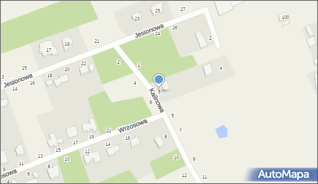 Bukowiec, Kalinowa, 3, mapa Bukowiec