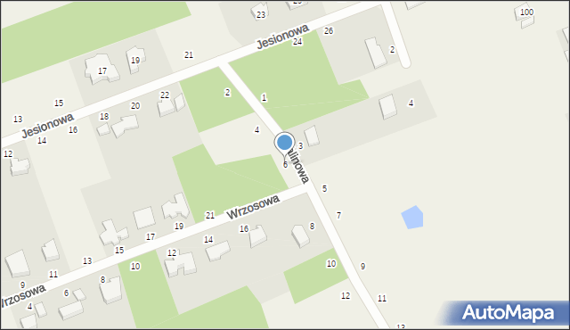 Bukowiec, Kalinowa, 6, mapa Bukowiec