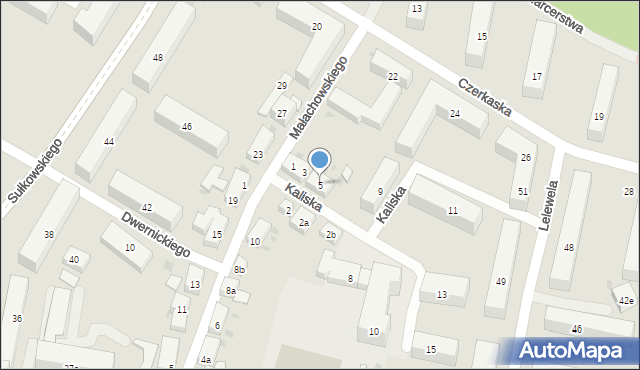 Bydgoszcz, Kaliska, 5, mapa Bydgoszczy