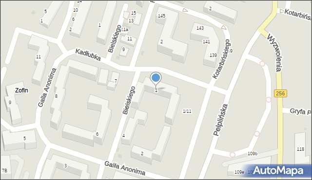 Bydgoszcz, Kadłubka Wincentego, bp., 1, mapa Bydgoszczy