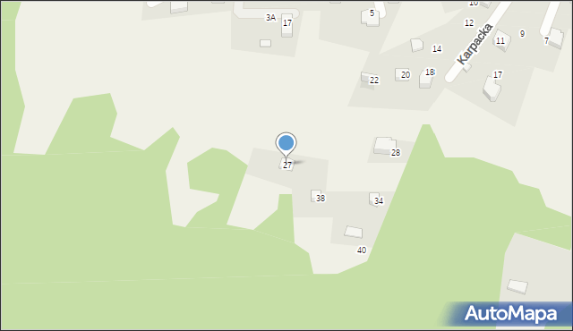 Bystra, Karpacka, 27, mapa Bystra
