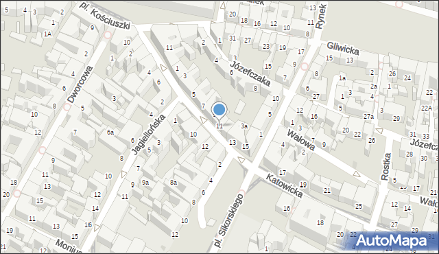 Bytom, Katowicka, 11, mapa Bytomia