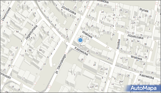 Bytom, Katowicka, 17, mapa Bytomia