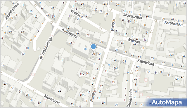 Bytom, Katowicka, 20, mapa Bytomia