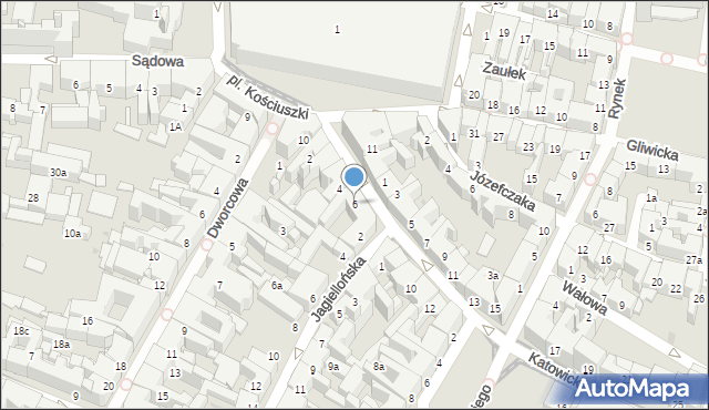 Bytom, Katowicka, 6, mapa Bytomia