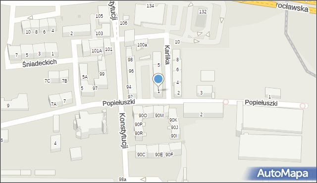 Bytom, Karlika, 1, mapa Bytomia