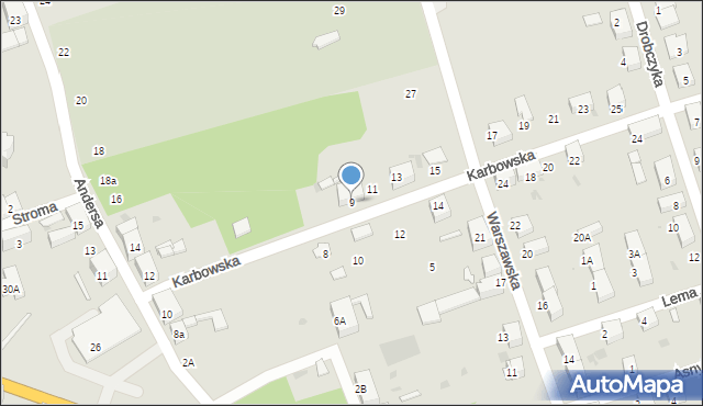 Bytom, Karbowska, 9, mapa Bytomia