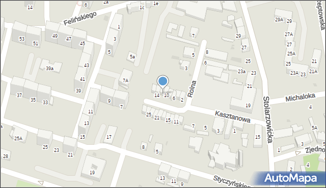 Bytom, Kasztanowa, 12, mapa Bytomia