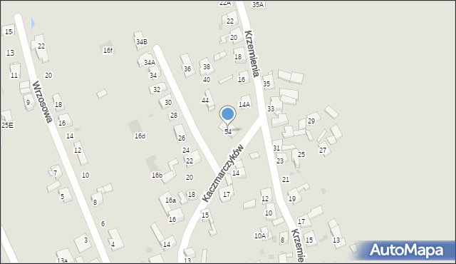 Bytom, Kaczmarczyków, 54, mapa Bytomia