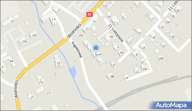 Bytów, Kąpielowa, 5, mapa Bytów