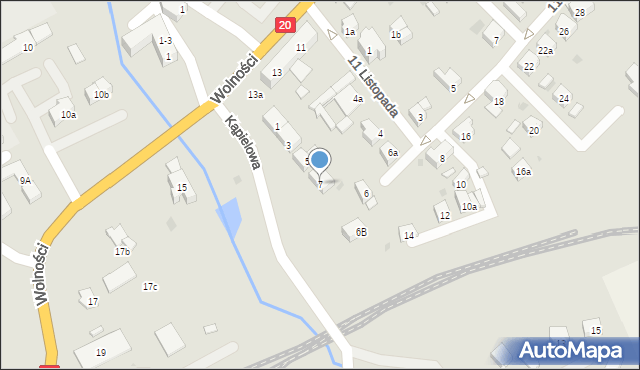 Bytów, Kąpielowa, 7, mapa Bytów