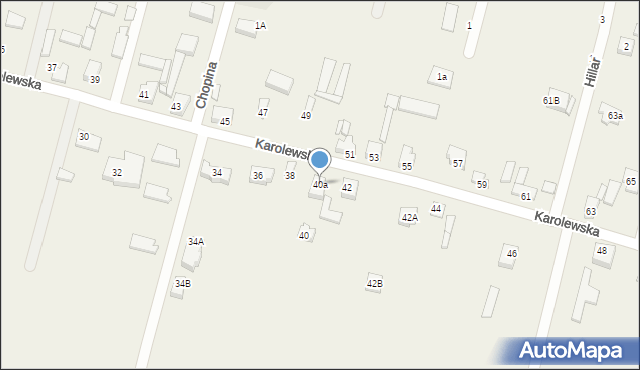 Chechło Pierwsze, Karolewska, 40a, mapa Chechło Pierwsze