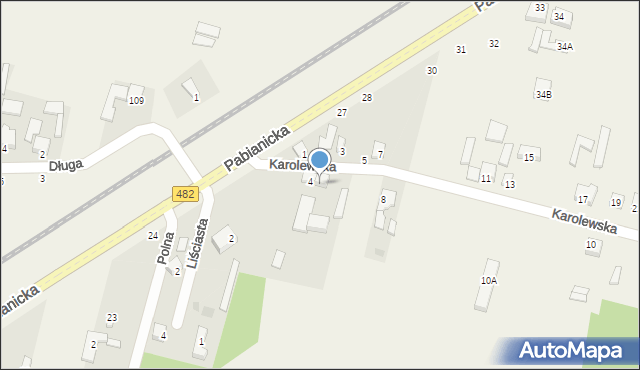 Chechło Pierwsze, Karolewska, 6, mapa Chechło Pierwsze