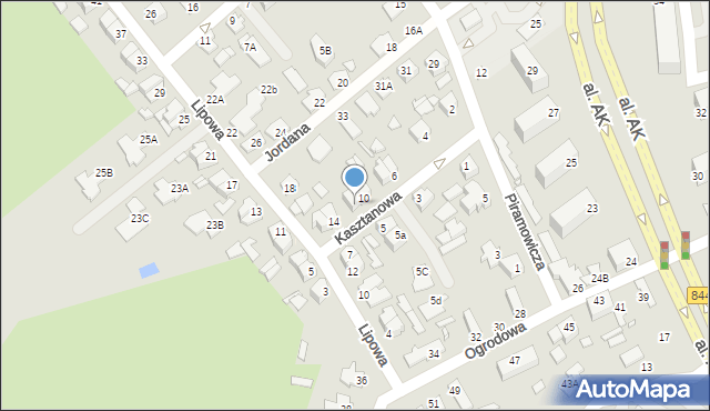 Chełm, Kasztanowa, 12, mapa Chełma