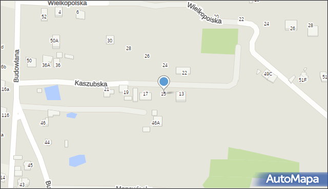Chełm, Kaszubska, 15, mapa Chełma