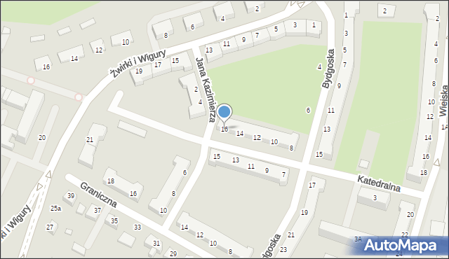 Chełm, Katedralna, 16, mapa Chełma