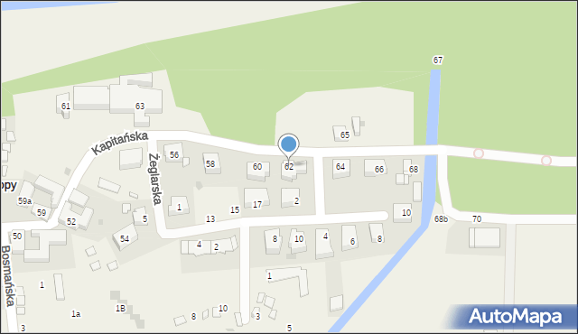 Chłopy, Kapitańska, 62, mapa Chłopy
