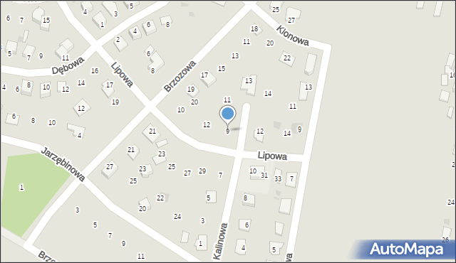 Chmielnik, Kalinowa, 9, mapa Chmielnik