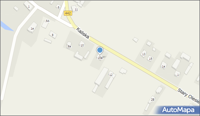 Chocz, Kaliska, 10a, mapa Chocz