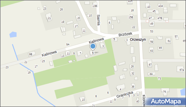 Chojnów, Kalinowa, 5, mapa Chojnów