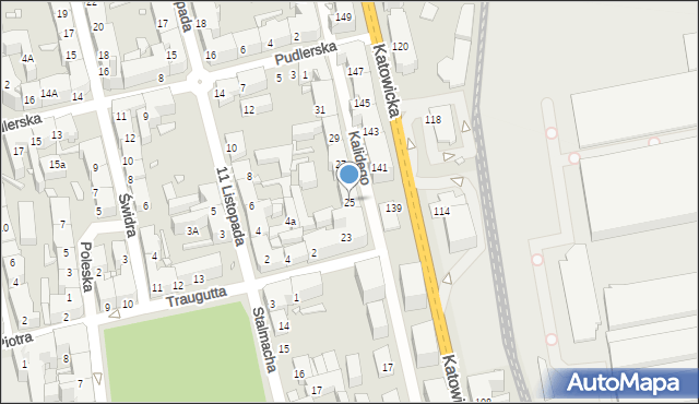 Chorzów, Kalidego Teodora, 25, mapa Chorzów