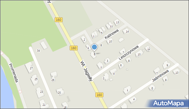 Choszczno, Kalinowa, 6, mapa Choszczno