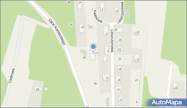 Chotomów, Kalinowa, 2d, mapa Chotomów