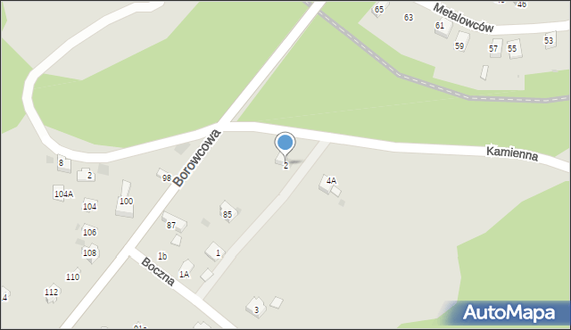 Chrzanów, Kamienna, 2, mapa Chrzanów