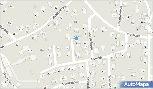 Chrzanów, Kasprowicza Jana, 6, mapa Chrzanów