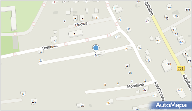 Chrzanów, Kasztanowa, 2a, mapa Chrzanów