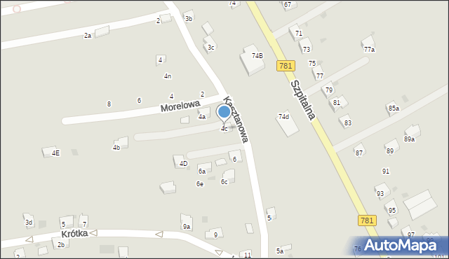 Chrzanów, Kasztanowa, 4c, mapa Chrzanów