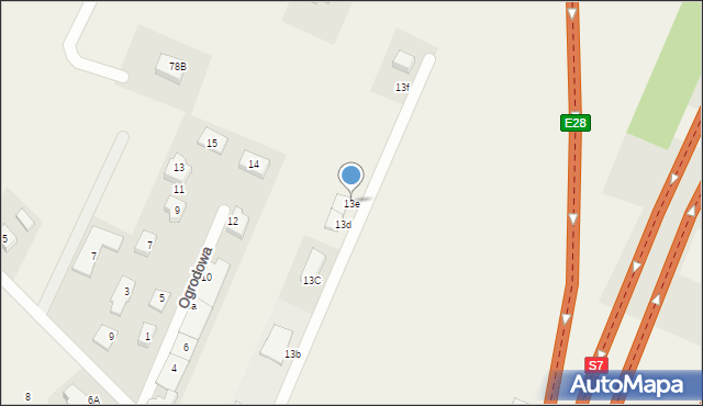 Chwaszczyno, Kaszubska Droga, 13e, mapa Chwaszczyno