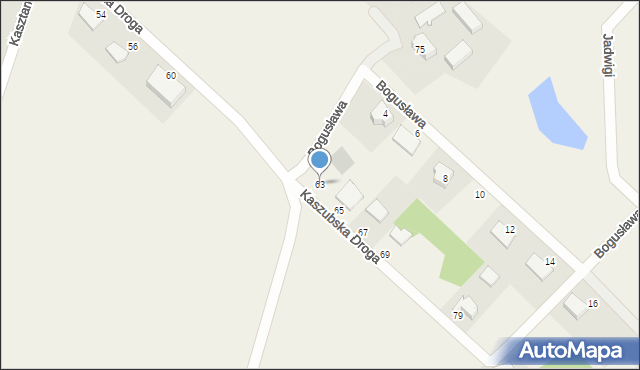 Chwaszczyno, Kaszubska Droga, 63, mapa Chwaszczyno