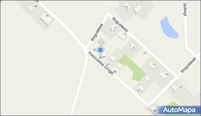 Chwaszczyno, Kaszubska Droga, 65, mapa Chwaszczyno