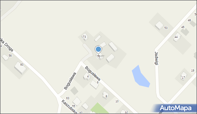 Chwaszczyno, Kaszubska Droga, 75, mapa Chwaszczyno