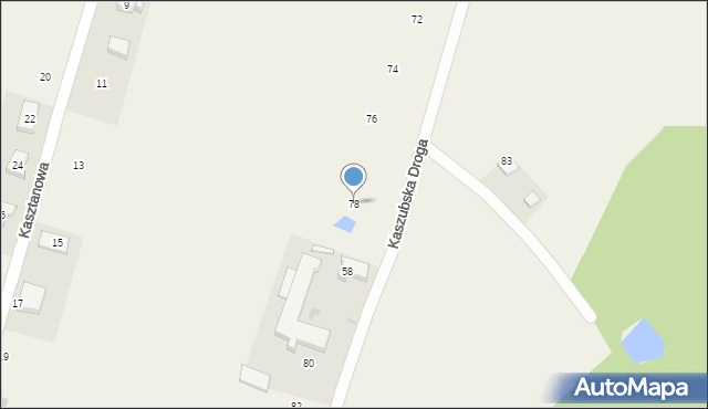 Chwaszczyno, Kaszubska Droga, 78, mapa Chwaszczyno