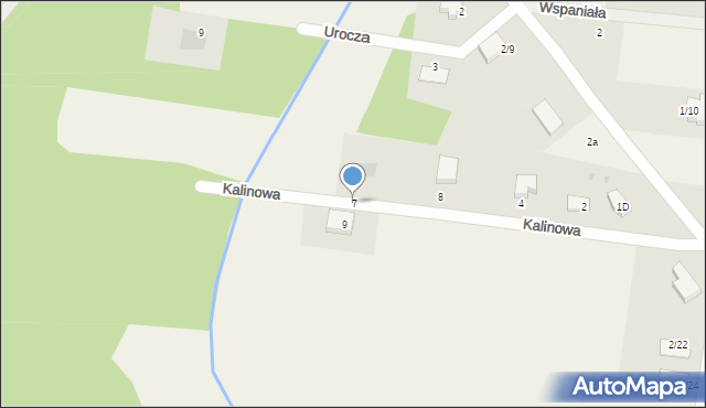 Ciasne, Kalinowa, 7, mapa Ciasne