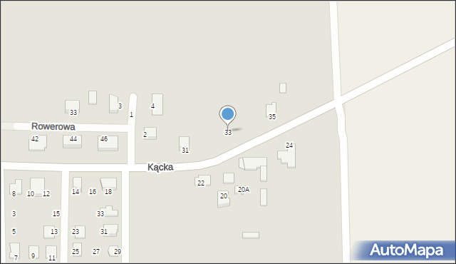 Ciechanów, Kącka, 33, mapa Ciechanów