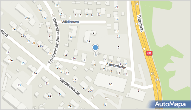 Ciechanów, Kaczeńców, 10, mapa Ciechanów