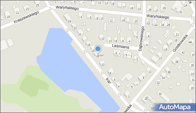 Ciechanów, Kargoszyńska, 12, mapa Ciechanów