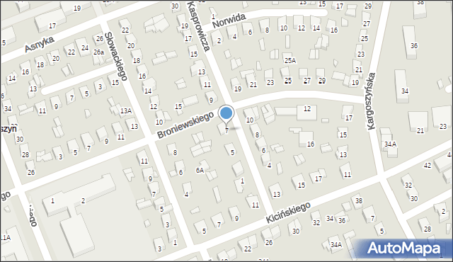 Ciechanów, Kasprowicza Jana, 7, mapa Ciechanów