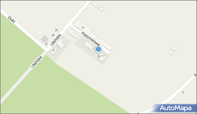 Ciele, Kaszmirowa, 5, mapa Ciele