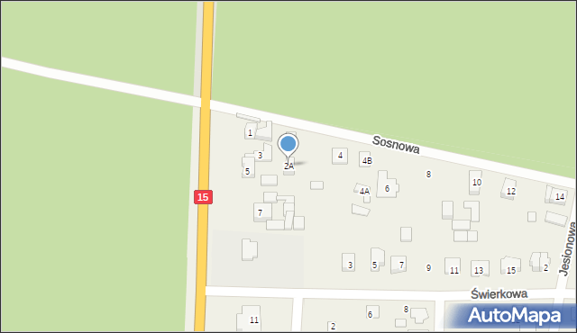 Cielimowo, Kasztanowa, 2A, mapa Cielimowo