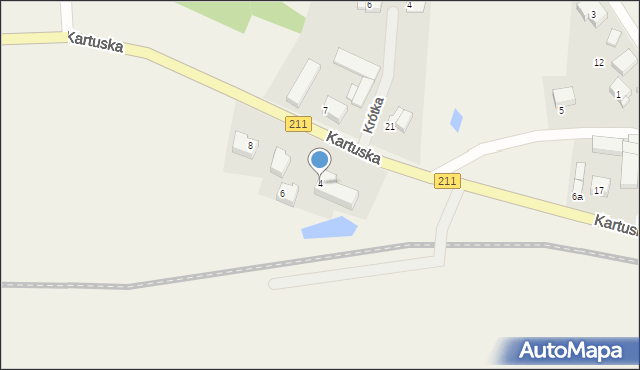 Cieszenie, Kartuska, 4, mapa Cieszenie